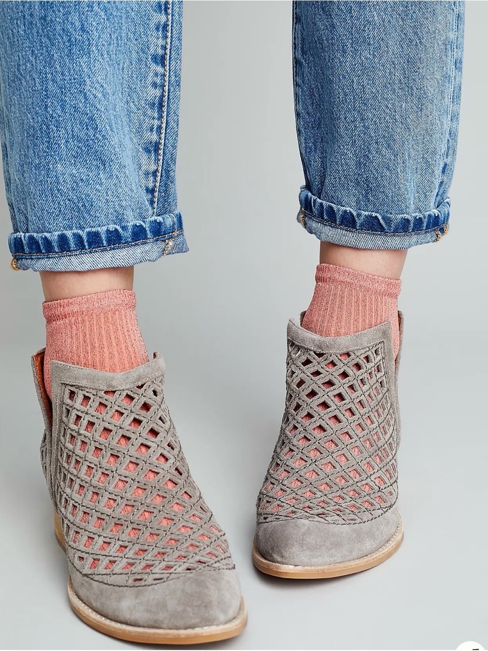 Jeffrey Campbell Taggart Ankle Boots in Taupe